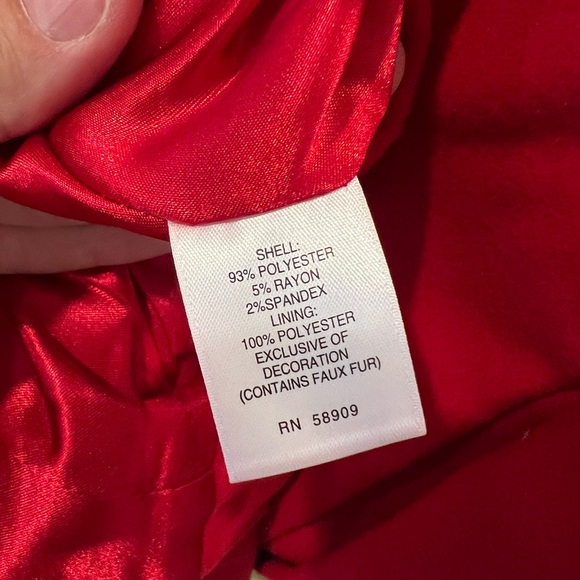 NWT Red Edgehill Collection Pea Coat - Little Girl size 6/6x - Picture 7 of 9